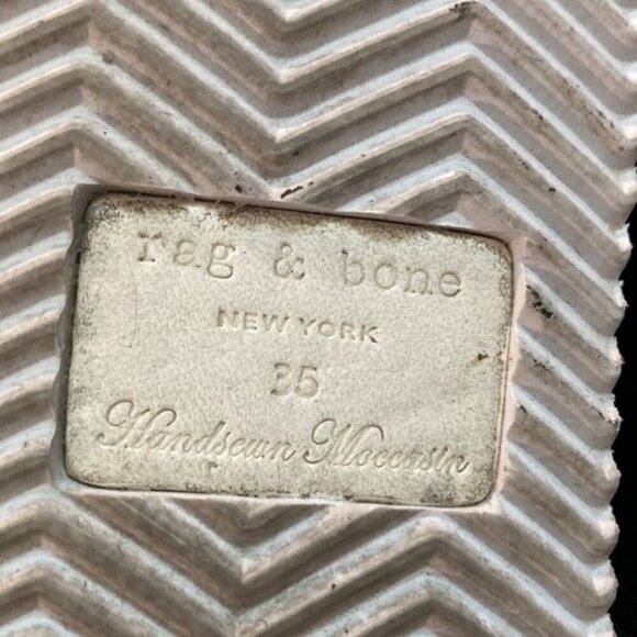 RAG & Bone Ghita Black Leather & Suede Moccasin Fringe Ankle Boots - Picture 13 of 14